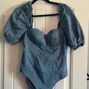 Denim Bodysuit